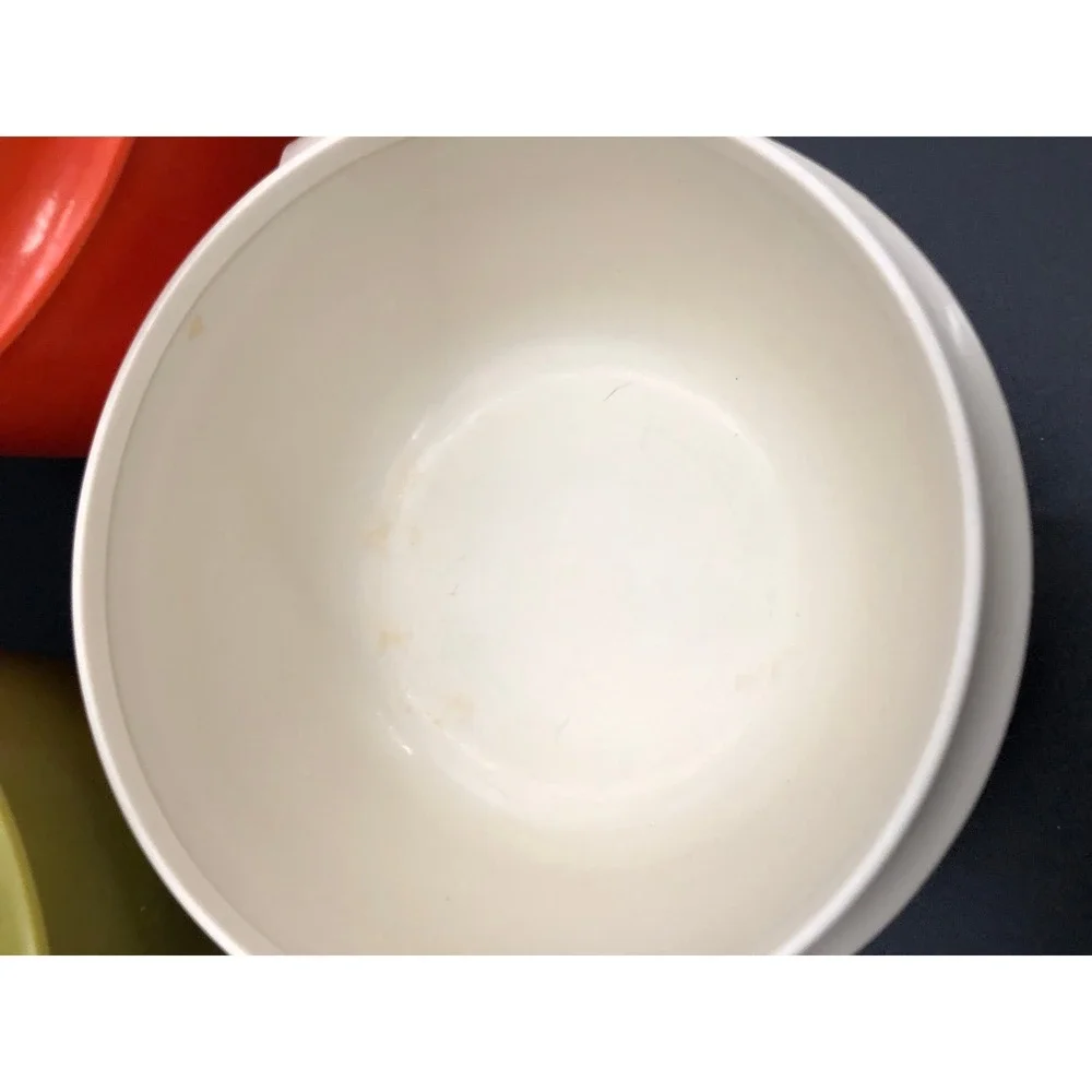 Vintage Tupperware Servalier Nesting Bowls Set of 3 Harvest 2x886 & 1323 w/LIDS